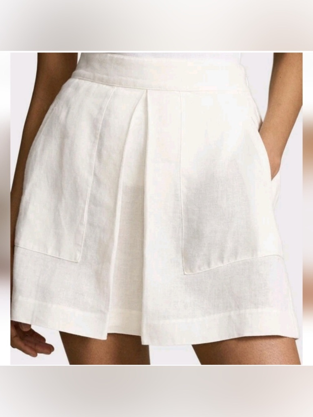 Polo Ralph Lauren Womens Angle Patch Pockets Linen Skirt.  Size 16